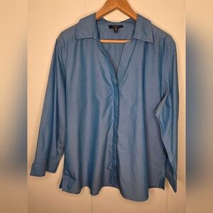 Blue Foxcroft Crisp Button Down Cotton Shirt size 18